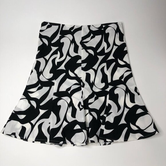 CARAMELU Black & White Abstract Swirl Flared Girly Summer Skirt SIZE 9/10 - Picture 3 of 13